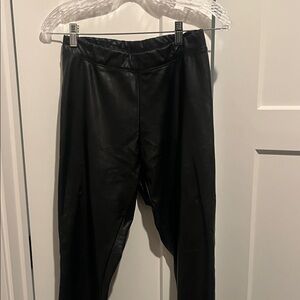 Express Black Faux Leather Leggings size small